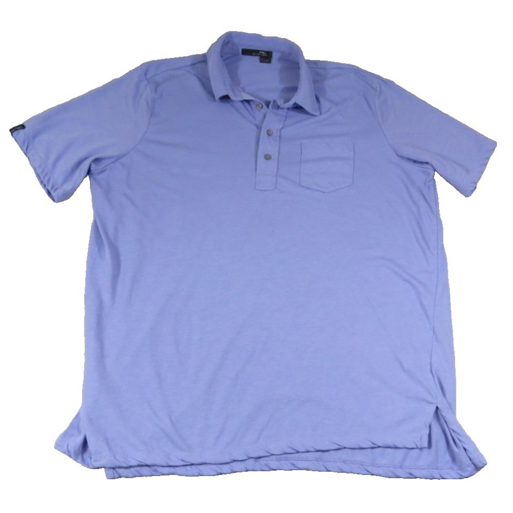 RLX Ralph Lauren Golf Polo Shirt Mens XL Purple Poly Cotton Blend Pocket Kurzarm